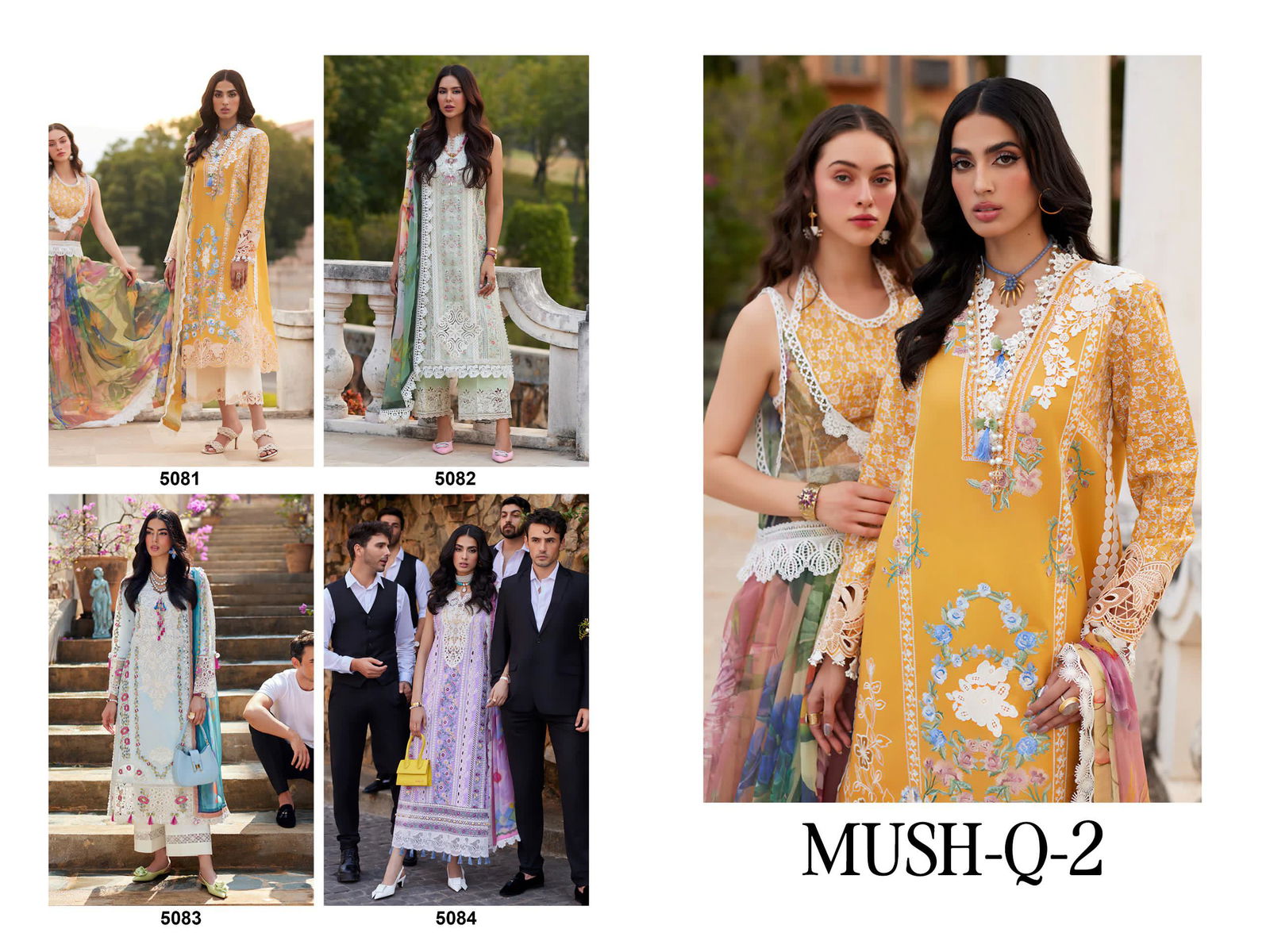 Mush Q 2 By Deepsy Embroidery Cotton Pakistani Suits Wholesale Market In Surat
